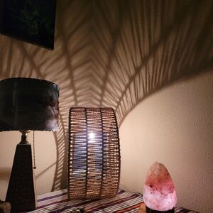 Lamp Shade, Hanging, Natural Woven Basket Lamp Shade